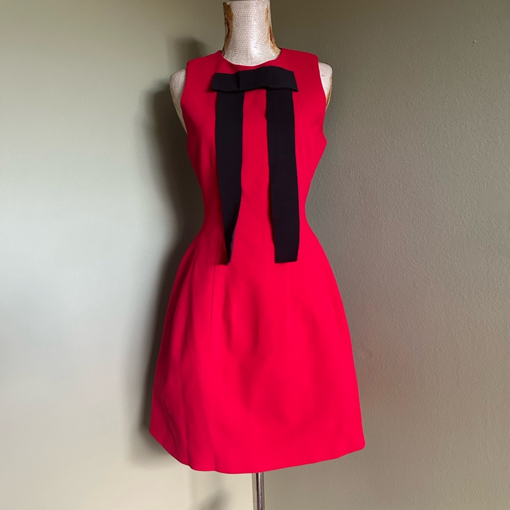 A Loves A Women’s Elegant Red Dress with Black Bow Sz XS - Picture 1 of 9